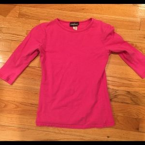 Pink long sleeve T-shirt